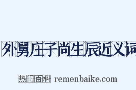 外舅庄子尚生辰近义词是什么意思的图片